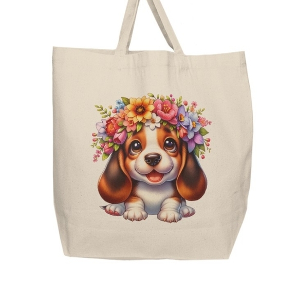 Bassett Hound Custom Tote Bag - Picture 3 of 5